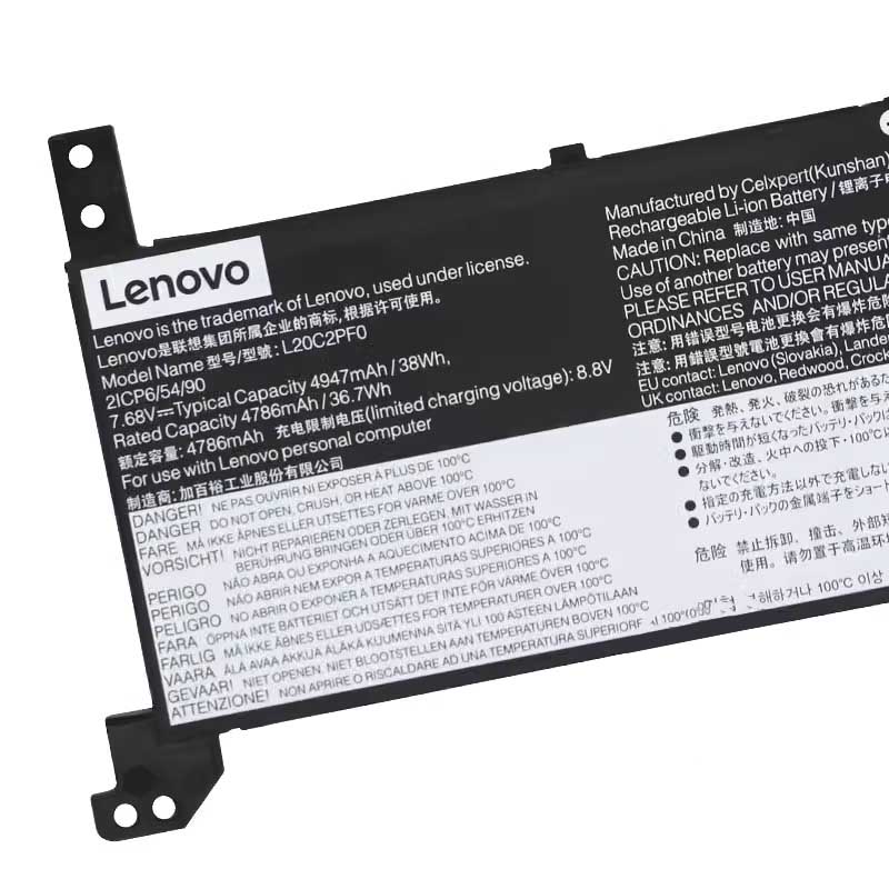 Originale 4947mAh 38Wh Lenovo IdeaPad 3-15ALC6 82MF Serie Batteria