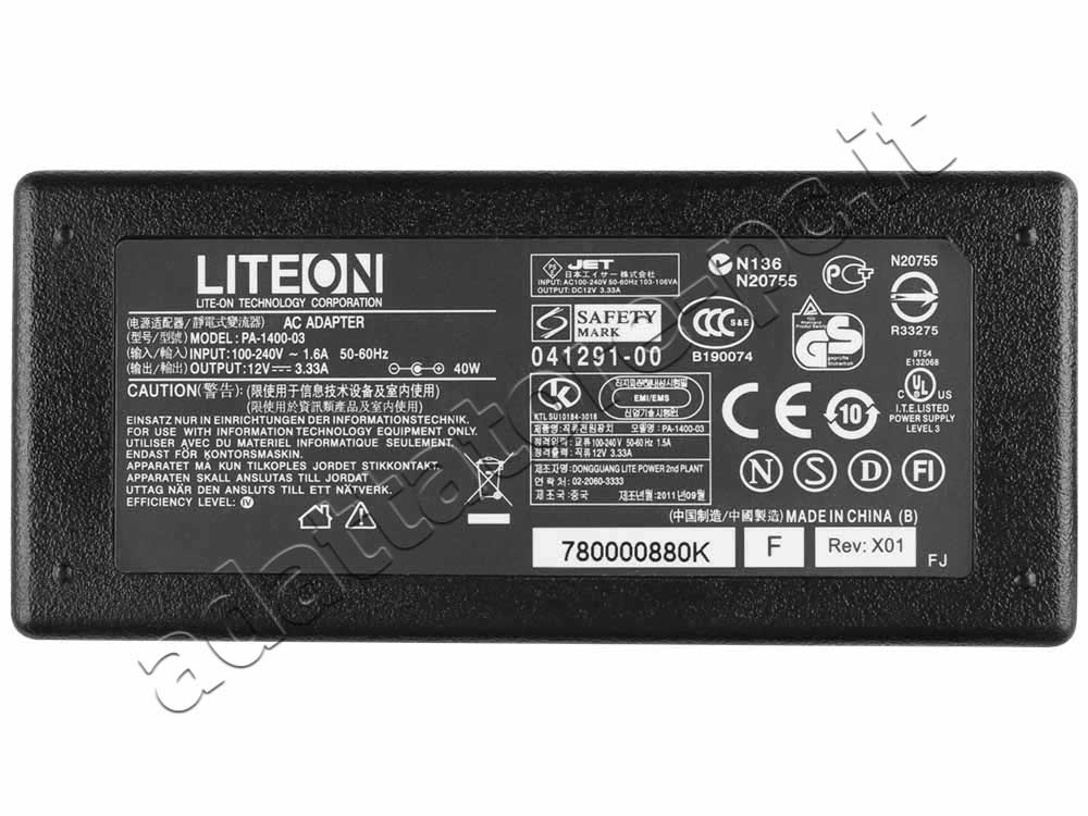 Alimentatore Adattatore HP 2711x 27 inch Diagonal LED Monitor 45W+Cavo