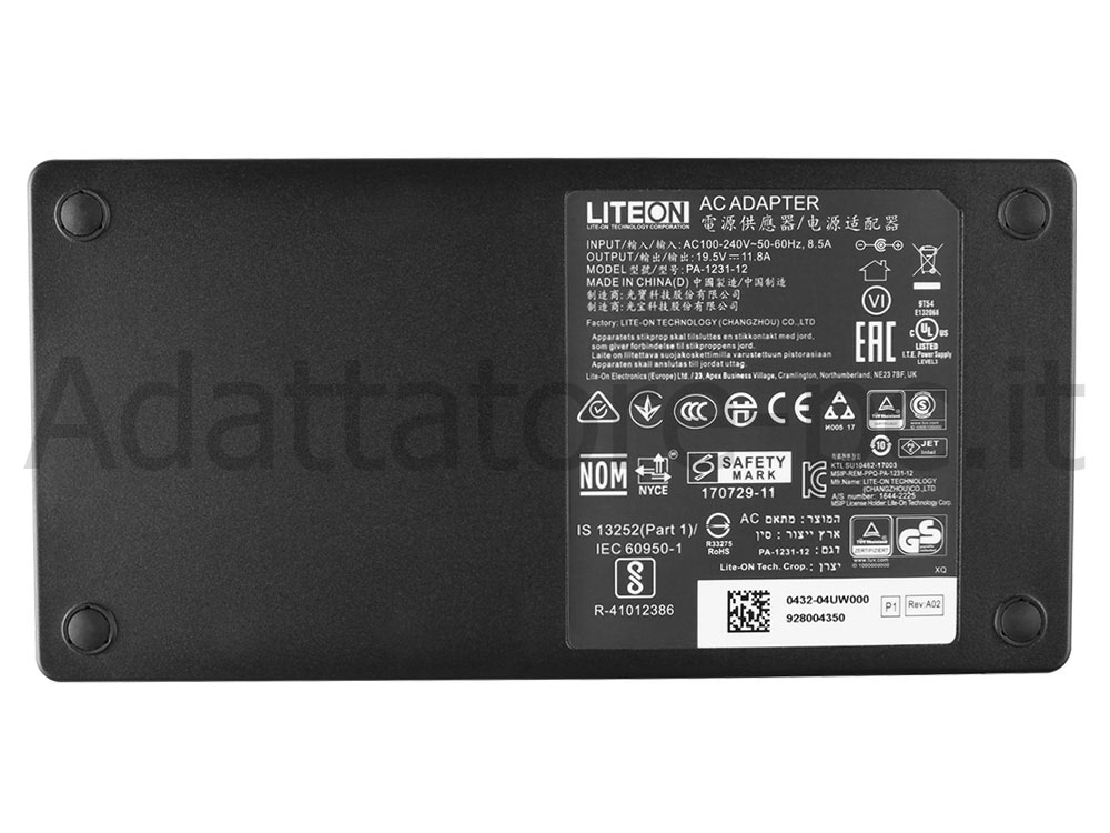 230W Asus ROG G20CI-SP001T Sottile Alimentatore Adattatore + Cavo