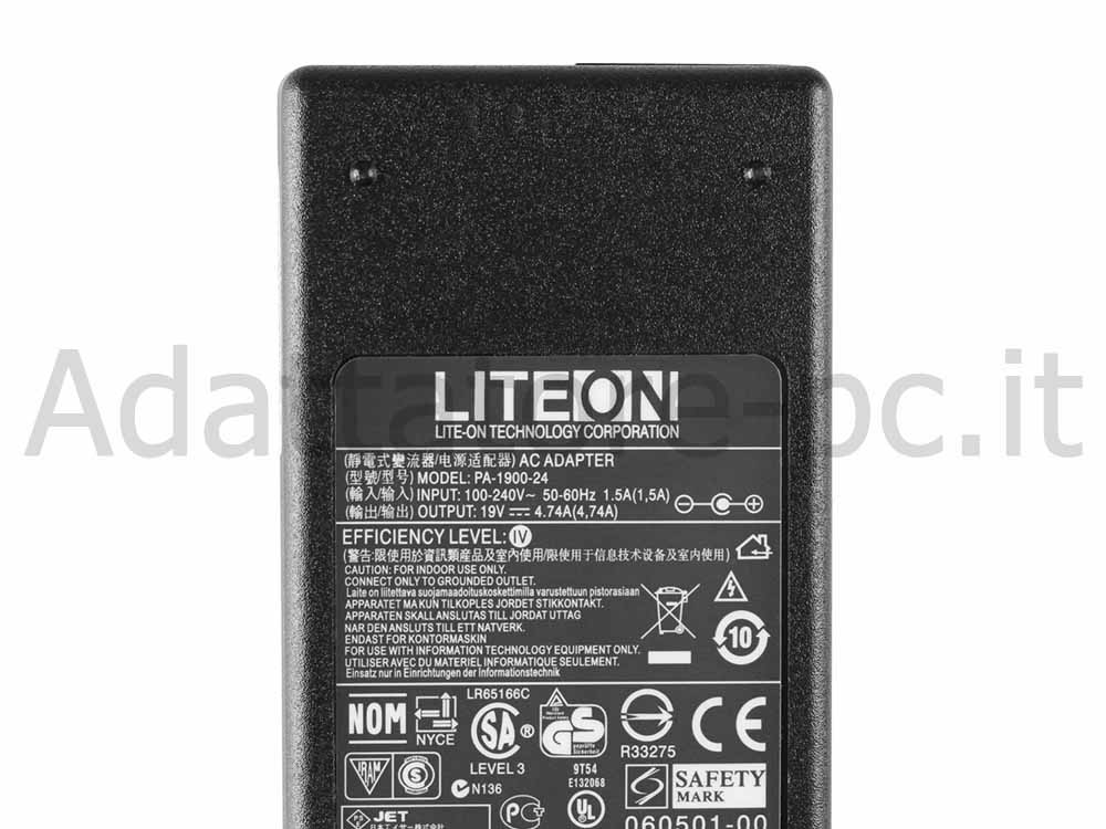 Originale LiteOn PA-1900-04I2 Alimentatore Adattatore 90W