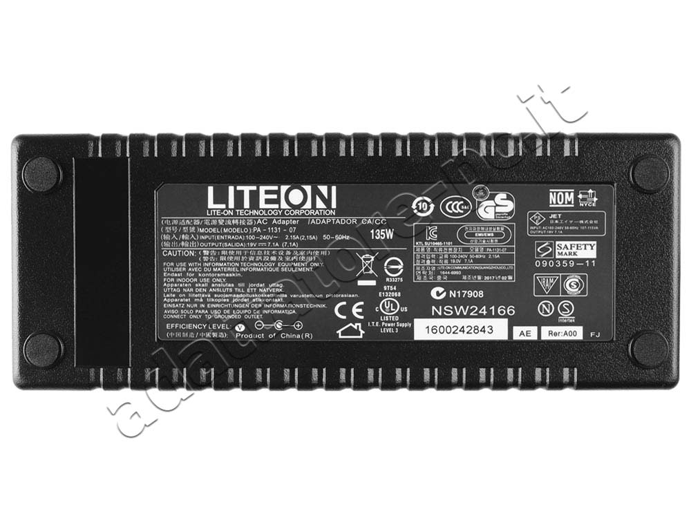 Originale Acer Aspire 1511 Alimentatore Adattatore 135W