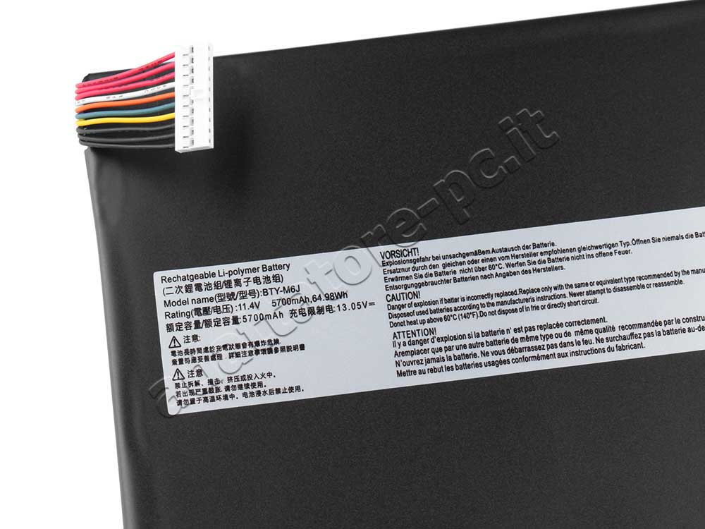 Originale 5700mAh 64.98Wh Batteria MSI GS63VR 7RE