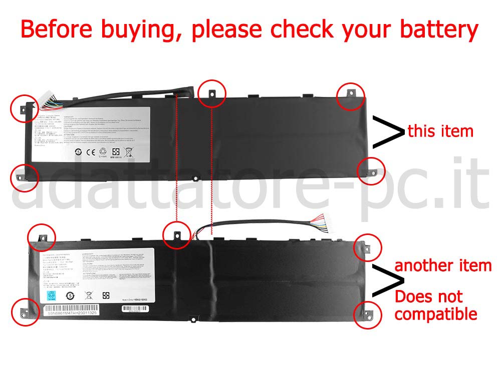 Originale 5380mAh Batteria MSI GS65 8RE MS-16Q2