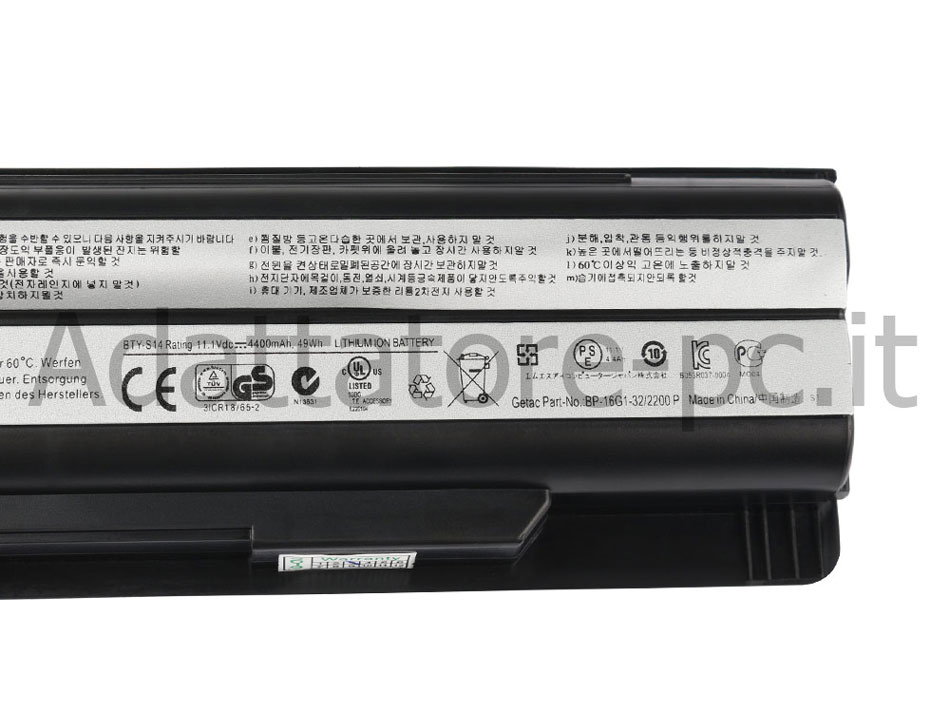 MSI 40029150 40029231 Batteria 4400mAh