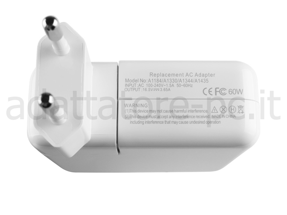 Alimentatore Adattatore per Apple MacBook Pro 13.3 2.7GHz MC724S/A 60W