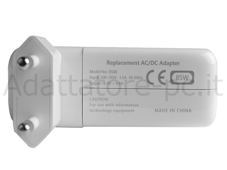 Alimentatore Adattatore Apple MacBook Pro 15.4 2.53GHz MC372S/A 85W - Clicca l'immagine per chiudere