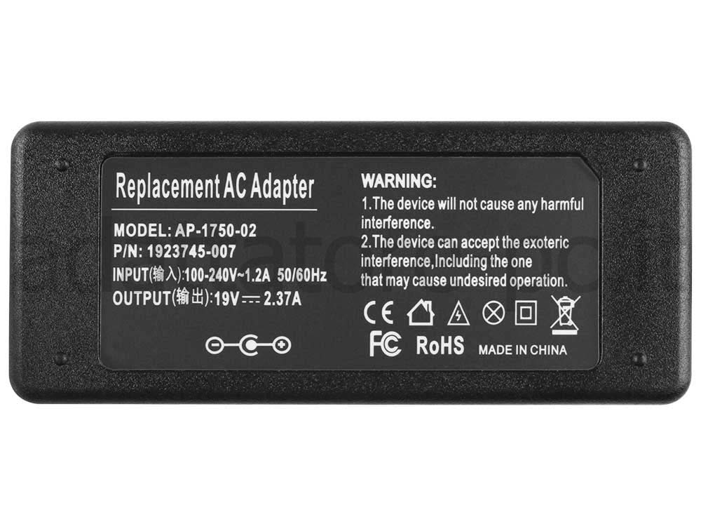 45W Medion Akoya E1231T MD 98877 Alimentatore Adattatore + Cavo Libero