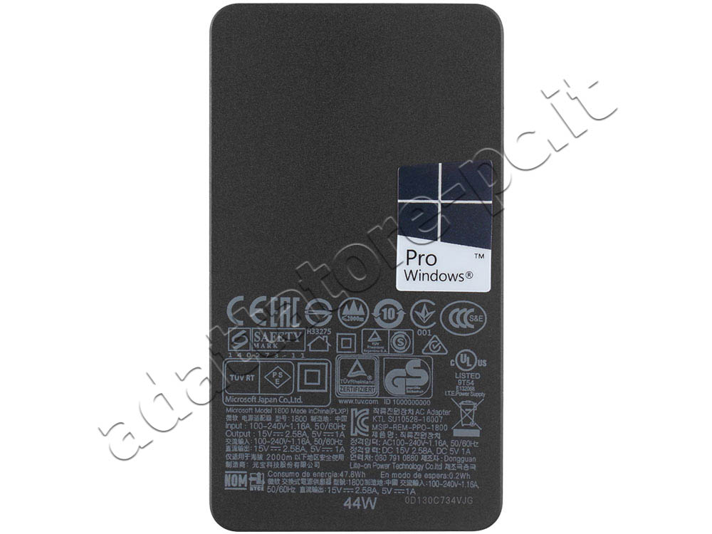 Adattatore Microsoft Surface Pro with LTE Advanced GWM-00001 44W