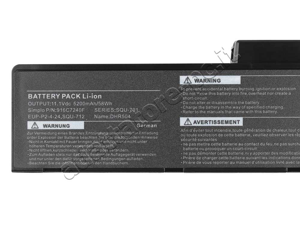 Packard Bell EasyNote HGL1 Batteria 5200mAh 6Cell