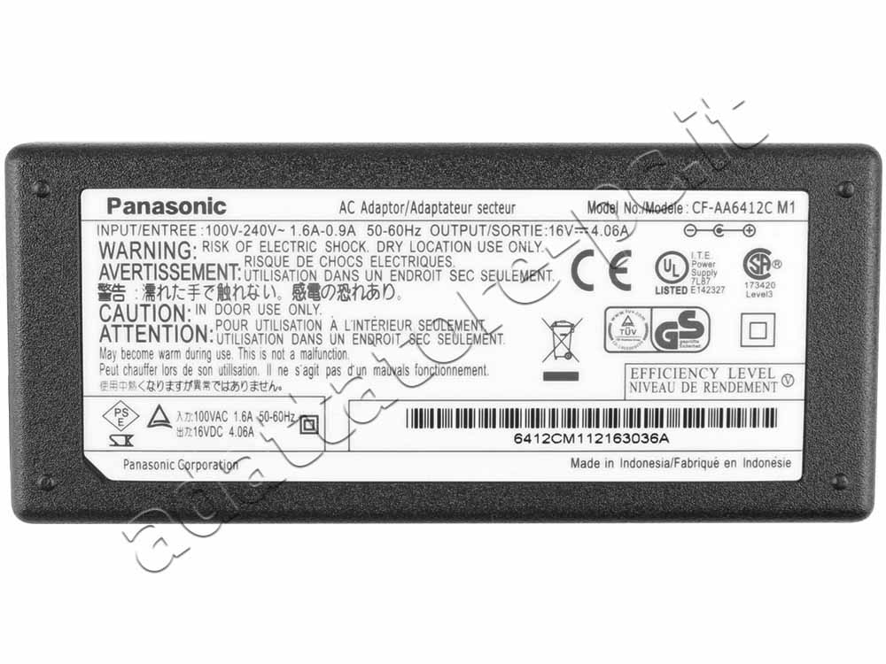 Alimentatore Panasonic CF-SX3EDRTS CF-SX2ADHTS CF-SX2AMHTS 65W + Cavo