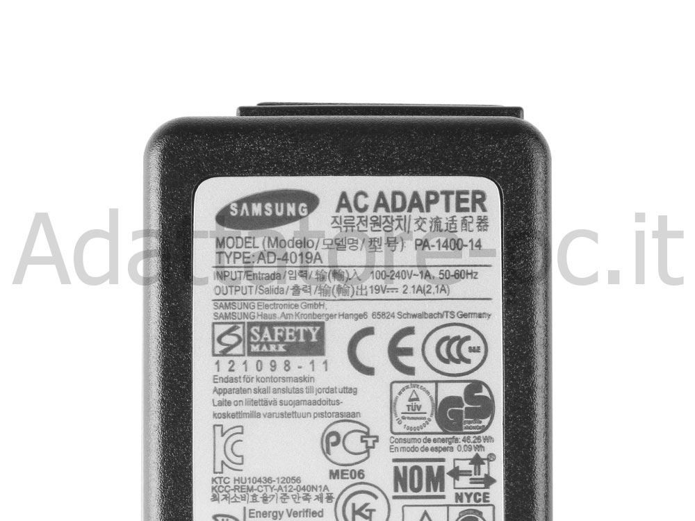 Originale Alimentatore Adattatore Caricabatterie Samsung NC10-KA08DE 40W