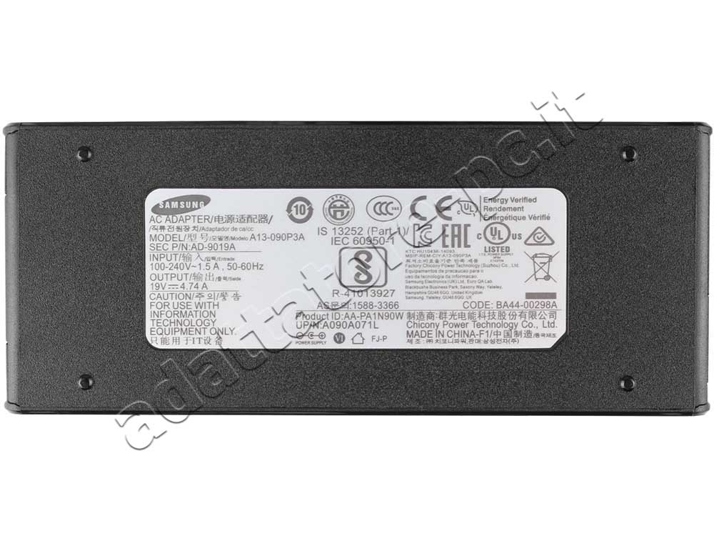 Originale Alimentatore Adattatore Caricabatterie Samsung NP670Z5E-XD1BR 90W