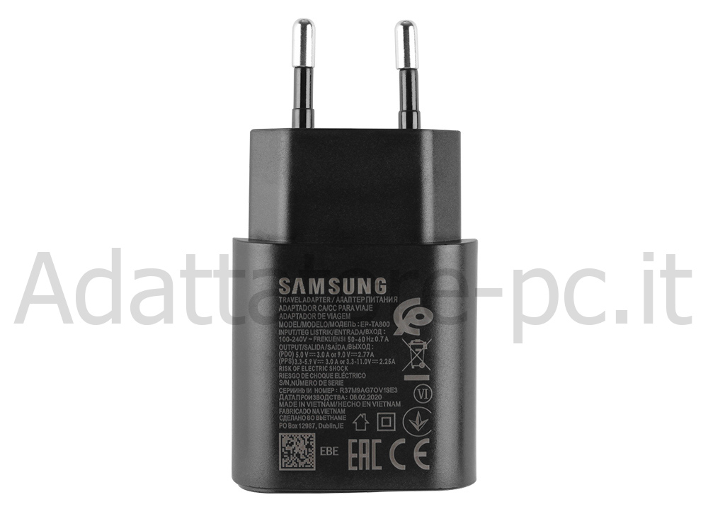 Originale 25W Samsung Galaxy A30s SM-A307FN Alimentatore Adattatore