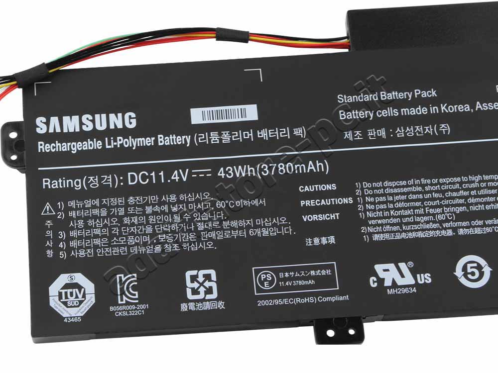 Originale 43Wh Batteria Samsung Series 3 370R4E NP370R4E 15.6-inch