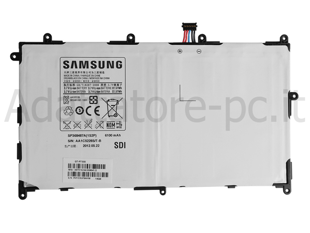 Samsung GT-P7310FKEXEU GT-P7310MAAXAR GT-P7310FKAITV Batteria 6100mAh