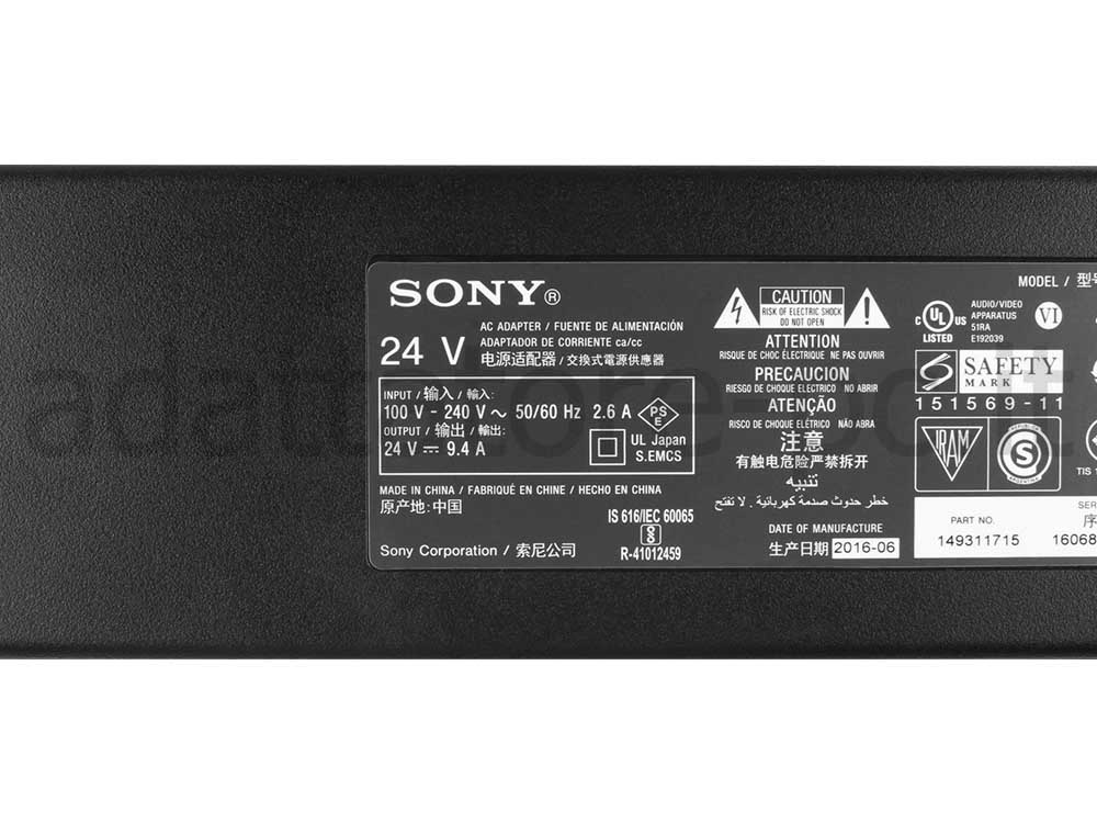 Originale 240W Sony KD-65X9000E KD65X9000E Alimentatore Adattatore