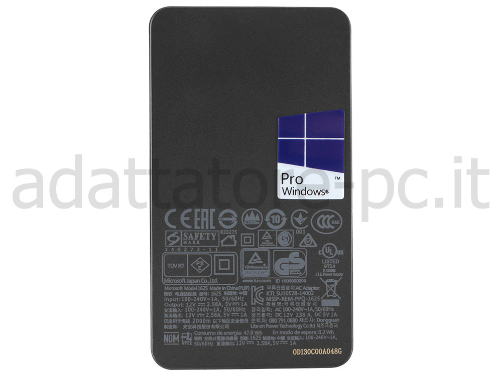 Alimentatore Adattatore Caricabatterie Microsoft Surface Pro 3 8GB/256GB - PS2-00001