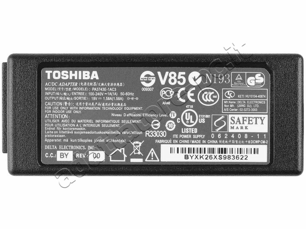 Alimentatore Adattatore Caricabatterie Toshiba G71C0009S119 30W