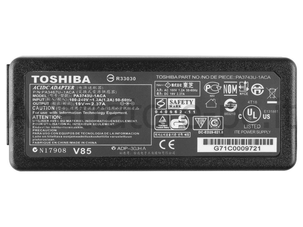 Alimentatore Adattatore Caricabatterie Toshiba KIRAbook 13 i5 Touch 45W
