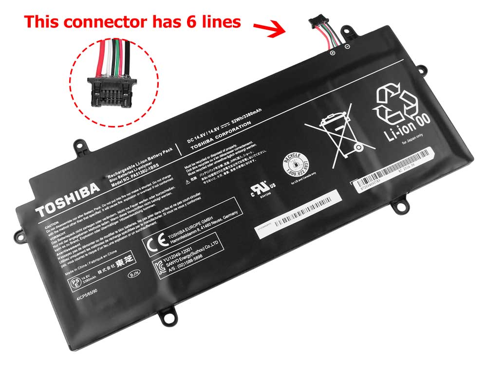 Originale 4 Cell 52Whr Batteria Toshiba Satellite Z30-B-100